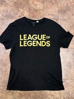 H&M League of Legends T-Shirt Men's Medium Black Regular Fit Riot Games 2021